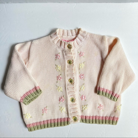 Baby - Embroidered Button Knit Cardigan Sweater - Picture 2 of 7